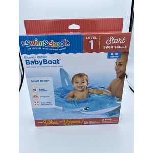 Swim School Baby Boat Level 1 Sharkie Glitter 32 Inch 6-18 Months Learn Swimming